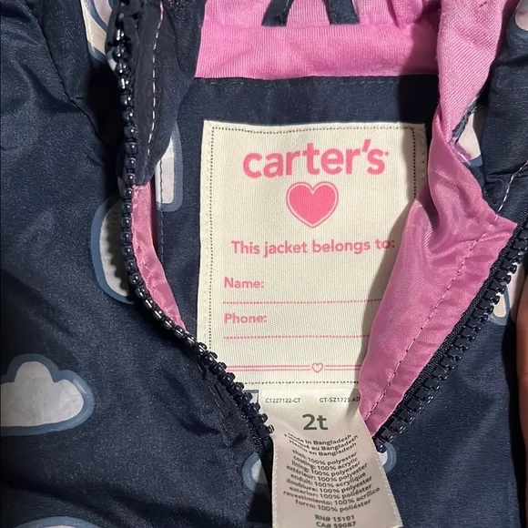 Carter’s Navy Color-changing Raincoat - Picture 2 of 4